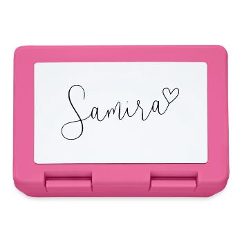 Samira Nom Prénom Jour - Boîte à goûter - rose - Devant