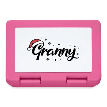 Christmas Hat Granny Grandma - Lunchbox - pink - Front