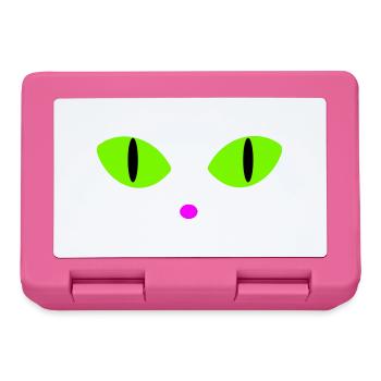 Green Cat's Eyes - Lunchbox - pink - Front