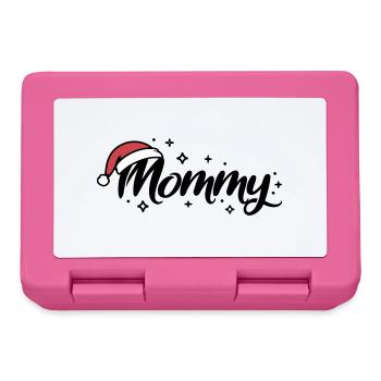 Weihnachtsmütze Mommy Mama - Brotdose - Pink - Vorne