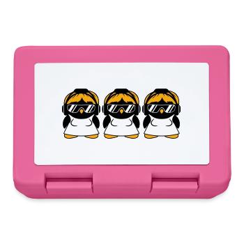 Penguin DJ Girl Femmes Casque Lunettes de soleil Équipe - Boîte à goûter - rose - Devant