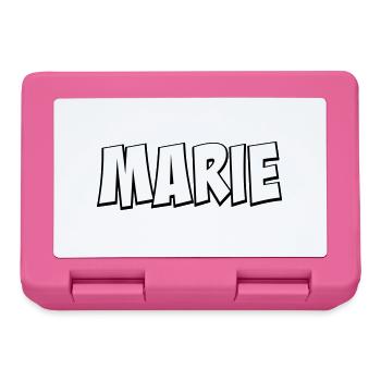 Marie Prénom Cadeau - Boîte à goûter - rose - Devant