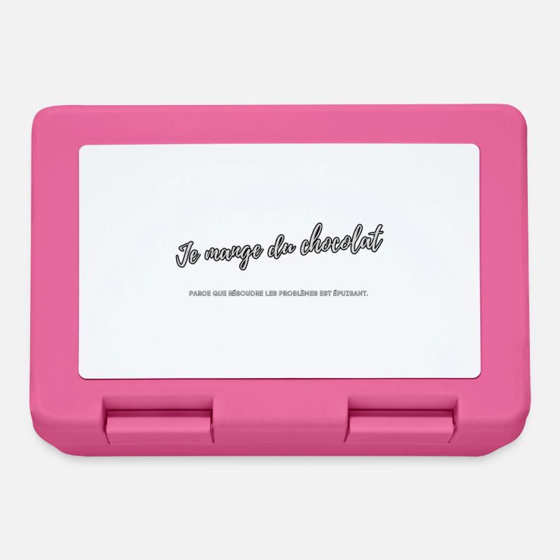 I eat chocolate - Lunchbox - pink