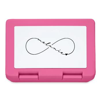 Melanie Name Infinity Symbol - Lunchbox - pink - Front