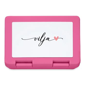 Vilja Name Calligraphy Font - Lunchbox - pink - Front