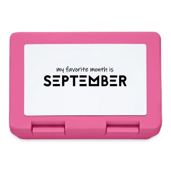 Mon mois préféré est septembre - Boîte à goûter - rose - Devant