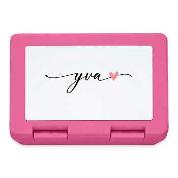 Yva Name Calligraphy Font - Lunchbox - pink - Front