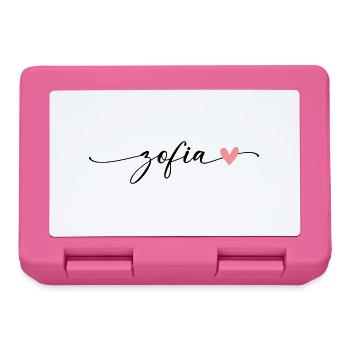 Zofia Name Calligraphy Font - Lunchbox - pink - Front