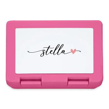 Stella Name Kalligrafie Schrift - Brotdose - Pink - Vorne