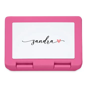 Sandra Name Calligraphy Font - Lunchbox - pink - Front