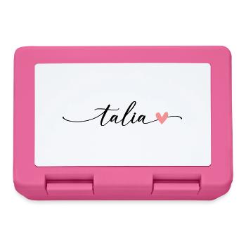 Police de calligraphie Talia Name - Boîte à goûter - rose - Devant
