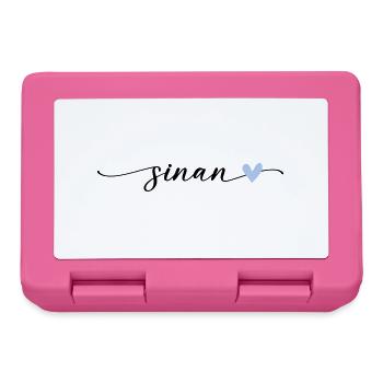 Police de calligraphie du nom Sinan - Boîte à goûter - rose - Devant