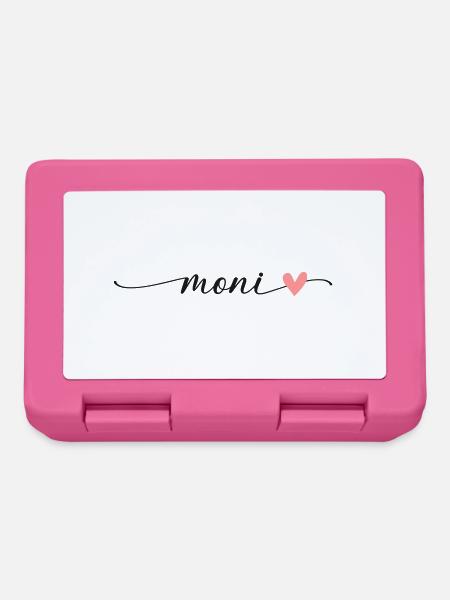 Moni Name Kalligrafie Schrift - Brotdose - Pink