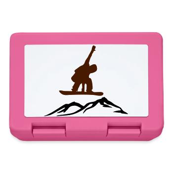 Snowboarders on the mountain - Lunchbox - pink - Front