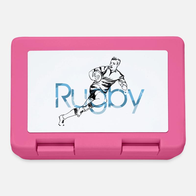 rugby - Boîte à goûter - rose