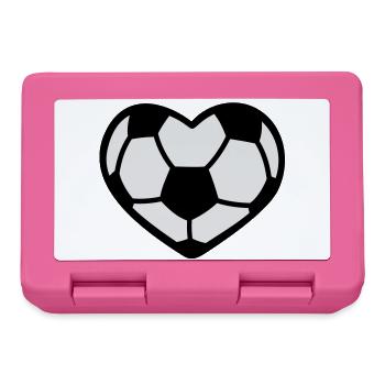 Football coeur - Boîte à goûter - rose - Devant
