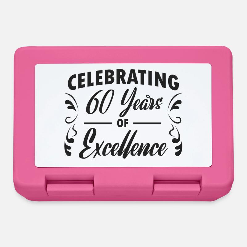 60th birthday - design - Lunchbox - pink