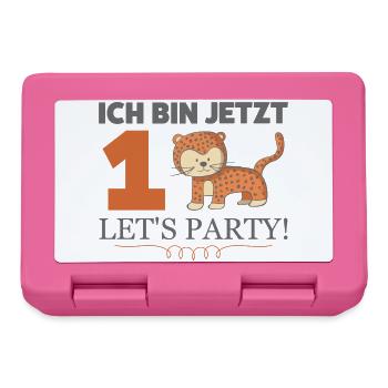 Erster Geburtstag - Brotdose - Pink - Vorne