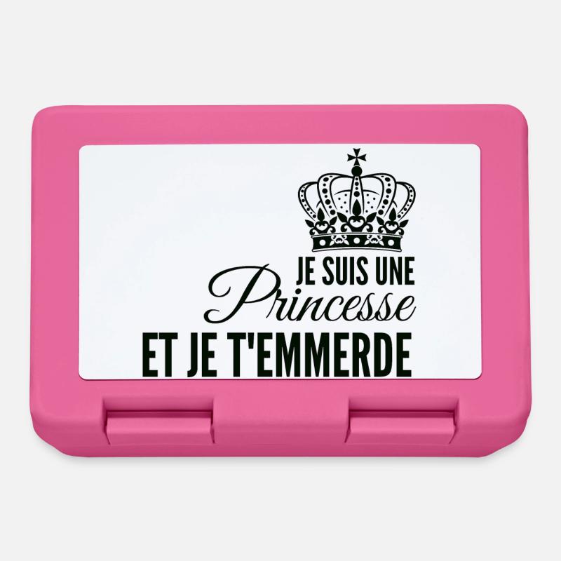 Princesse affirmée et rebelle - Boîte à goûter - rose