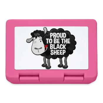 Proud To Be The Black Sheep Lustiges Schaf Spruch - Brotdose - Pink - Vorne