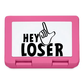 Hey loser. losers, weirdos, silly, neurd.... - Lunchbox - pink - Front