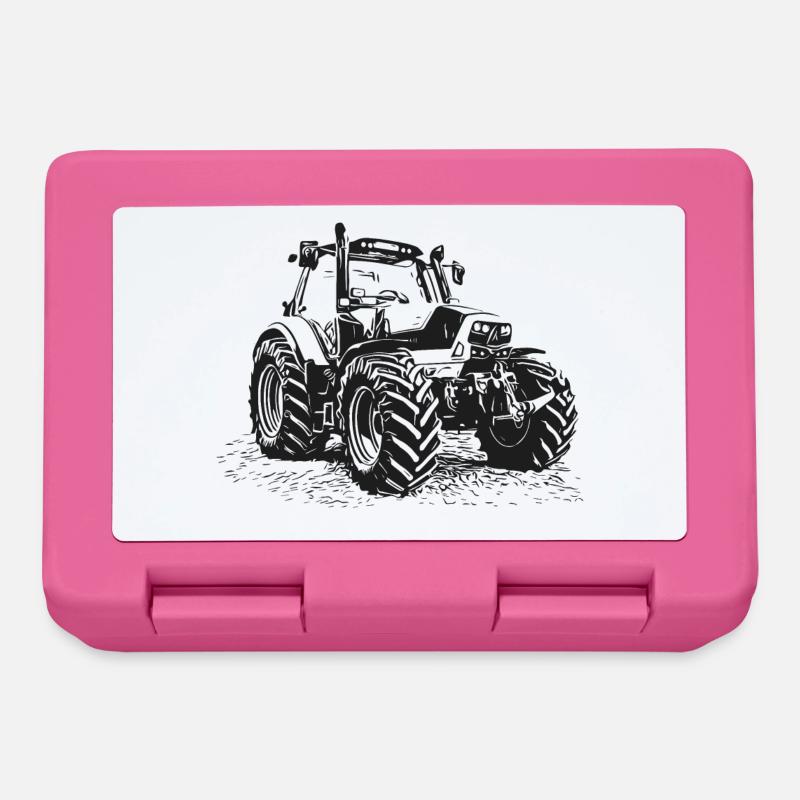 Traktor - Brotdose - Pink