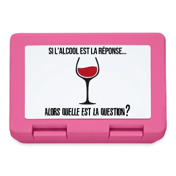 Si l'alcool est la réponse... - Boîte à goûter - rose - Devant