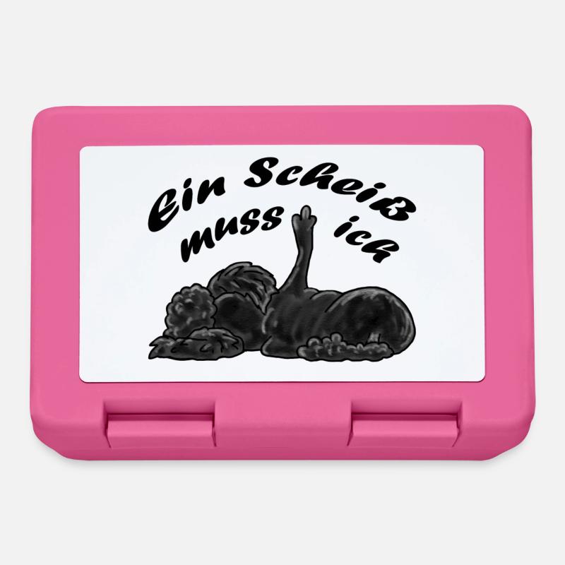 Pudel - ein Scheiß muss ich - Stinkekralle - Brotdose - Pink