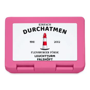 Flensburger Förde, Leuchtturm Falshöft, Durchatmen - Brotdose - Pink - Vorne
