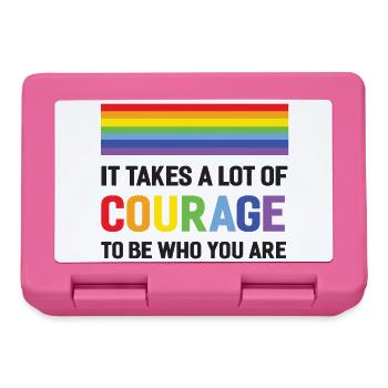 LGBTQ Pride Month – Es braucht viel Mut - Brotdose - Pink - Vorne