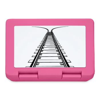 Dessin ferroviaire - Boîte à goûter - rose - Devant