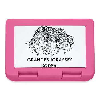 Grandes Jorasses, Haute Montagne, Mont-Blanc, Montagne - Boîte à goûter - rose - Devant