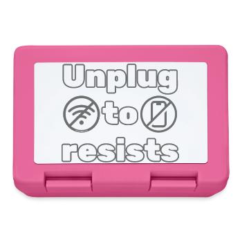 Unplug to Resist – DigitalDetox Statement Design - Brotdose - Pink - Vorne