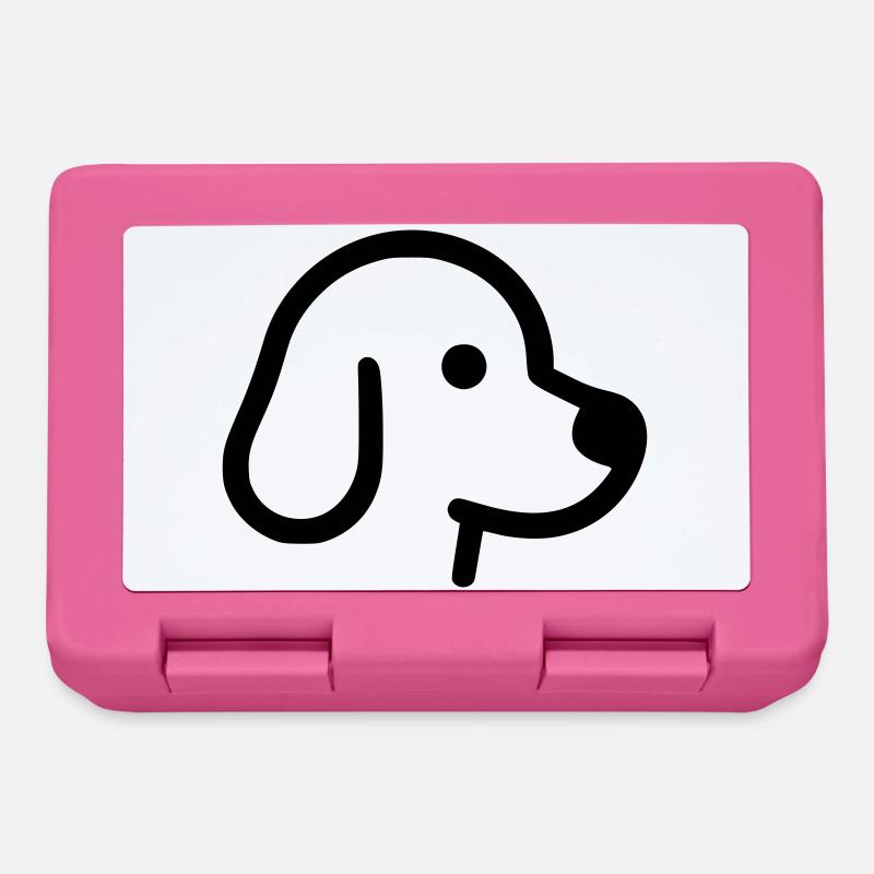 Chien mignon - contour, silhouette - Boîte à goûter - rose