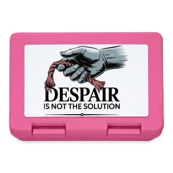 Resilient Hand Holding Frayed Rope - Lunchbox - pink - Front