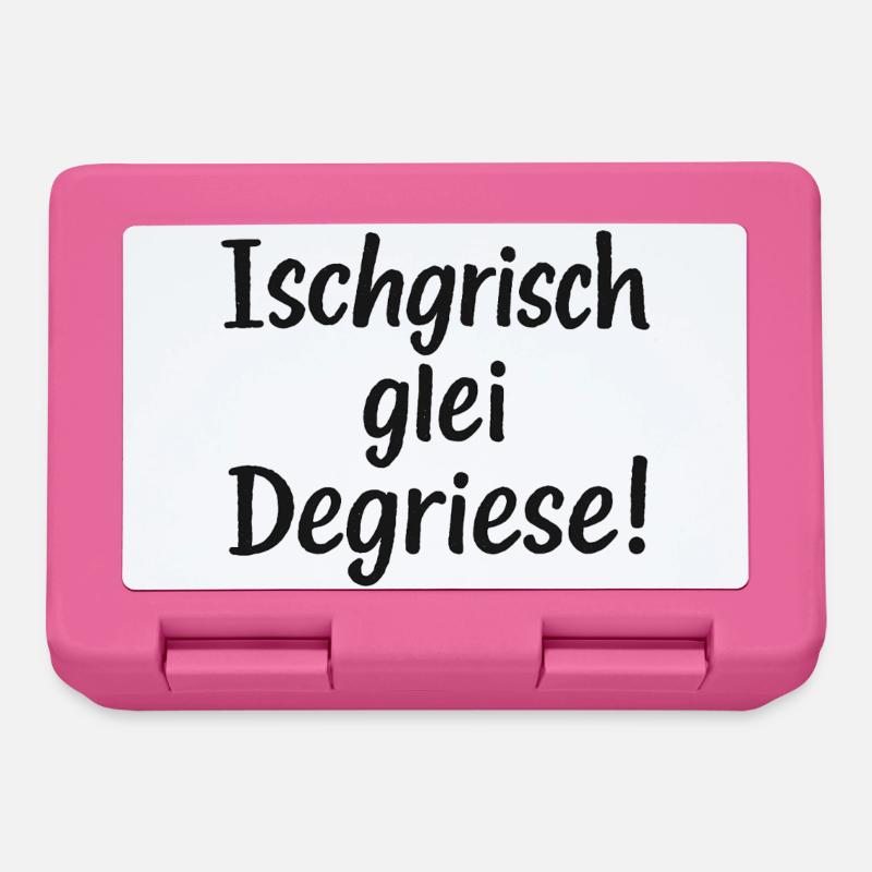Ischgrisch glei Degriese - Brotdose - Pink