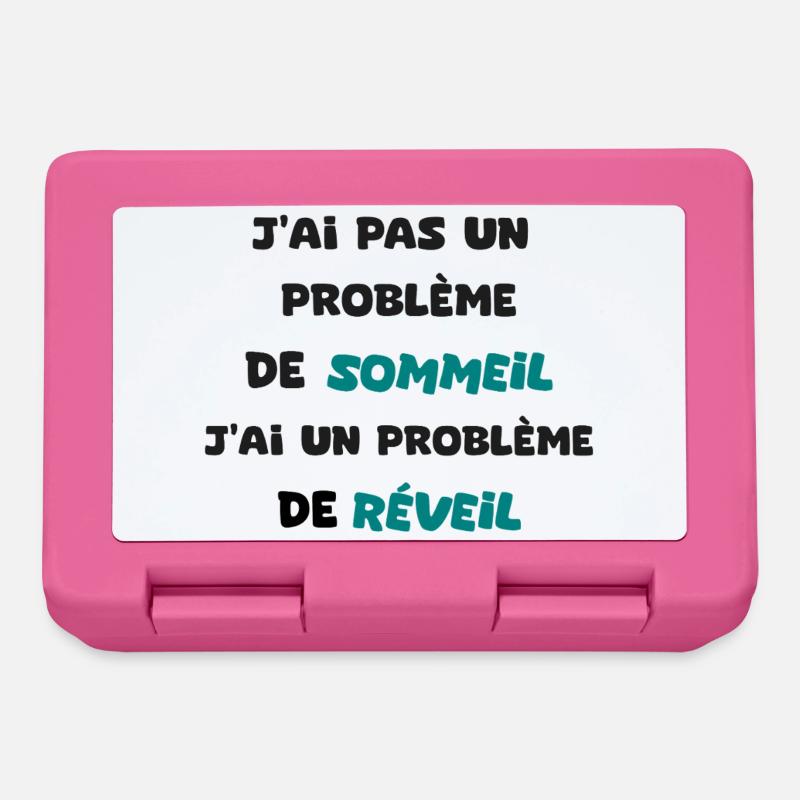 Humour Reveil difficile   - Boîte à goûter - rose