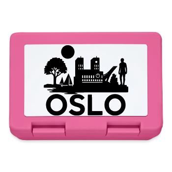oslo silhouette wahrzeichen - Brotdose - Pink - Vorne