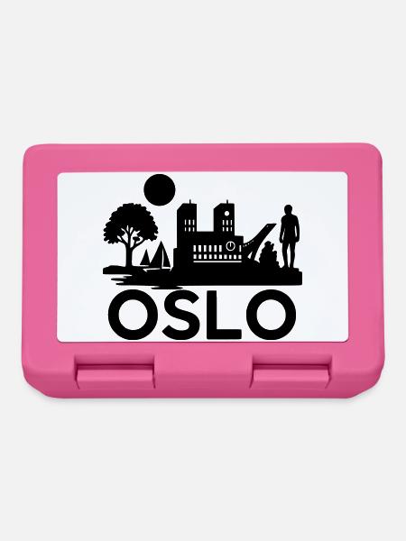oslo silhouette wahrzeichen - Brotdose - Pink