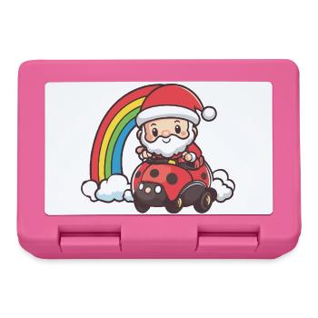 Noël du Père Noël Coccinelle - Boîte à goûter - rose - Devant
