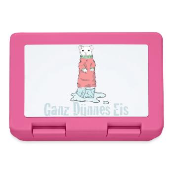 Ganz Dünnes Eis Deutscher Humor - Lunchbox - pink - Front