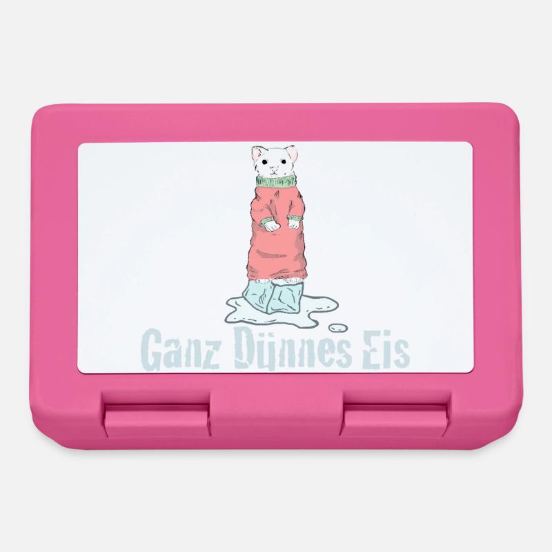 Ganz Dünnes Eis Deutscher Humor - Lunchbox - pink