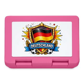 Deutschland Shield Fußball Design - Brotdose - Pink - Vorne