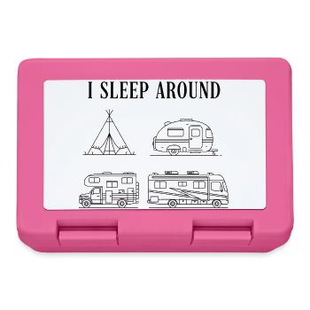 I sleep on the road road trip camper - Lunchbox - pink - Front