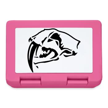 Sabre-toothed Tiger Skull - Lunchbox - pink - Front
