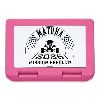 Matura 2026 – Mission Erfüllt (Zieleinfahrt / B) - Brotdose - Pink - Vorne