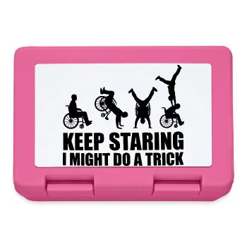 Keep an eye on this wheelchair user # - Lunchbox - pink - Front