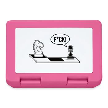 Figure d’échecs sur échiquier F*CK - Boîte à goûter - rose - Devant