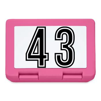 43 Number symbol - Lunchbox - pink - Front