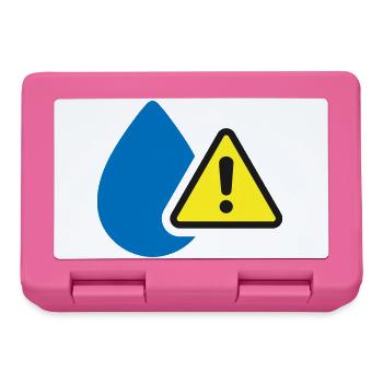 Avertissement de fuite d’eau Symbole d’humidité icône solide - Boîte à goûter - rose - Devant